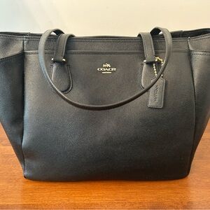 Coach Black Cross Grain Baby Bag